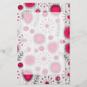 Papeterie Coeurs et fleurs blancs et rouges blancs (Devant)