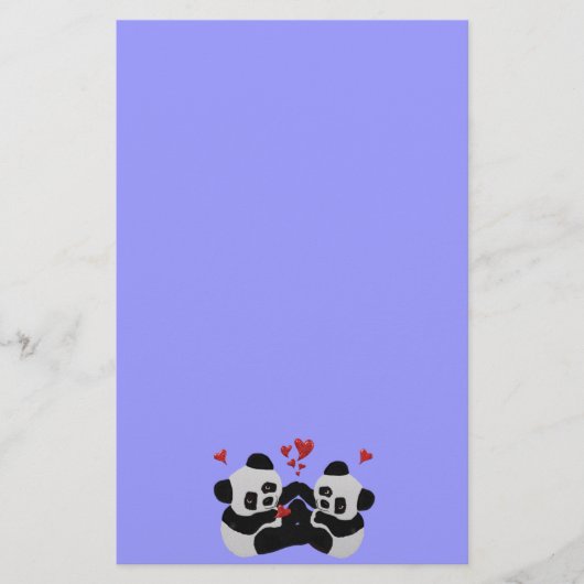 Papeterie Coeurs précieux de panda (Devant)