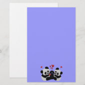 Papeterie Coeurs précieux de panda (Devant / Derrière)