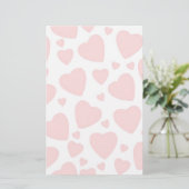 Papeterie Coeurs rose pâle (Debout devant)