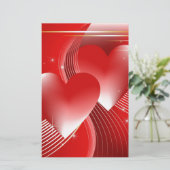 Papeterie Coeurs rouges (Debout devant)