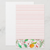 Papeterie Colementines d'Orange Cranberries Fruits de lin ro (Devant / Derrière)