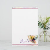 Papeterie Colibri aquarelle (Debout devant)