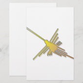 Papeterie Colibri des lignes de Nazca dorées (Devant / Derrière)