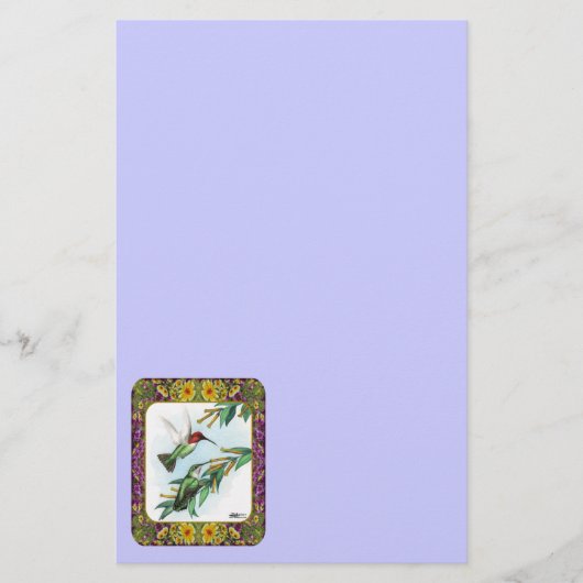 Papeterie Colibris et Fleurs #4 (Devant)