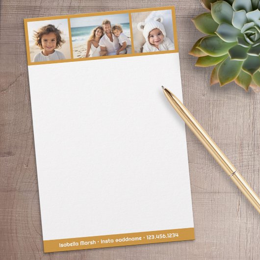 Papeterie Collage photo Terra Cotta - Personnalisé