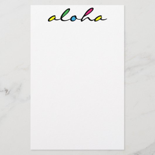 Papeterie coloré ALOHA (Devant)
