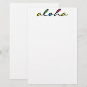 Papeterie coloré ALOHA (Devant / Derrière)