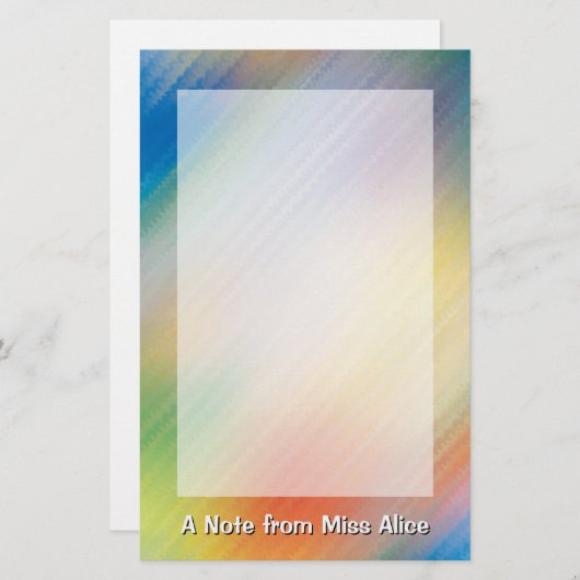 Papeterie colorée (Devant / Derrière)