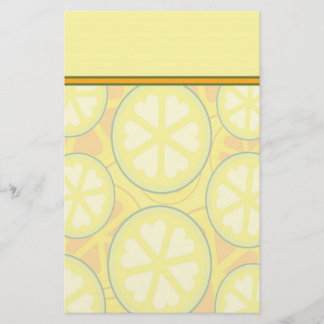 Papeterie Colorée Citron avec En-tête