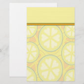 Papeterie Colorée Citron avec En-tête (Devant / Derrière)
