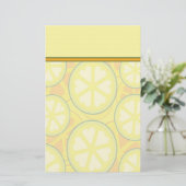 Papeterie Colorée Citron avec En-tête (Debout devant)