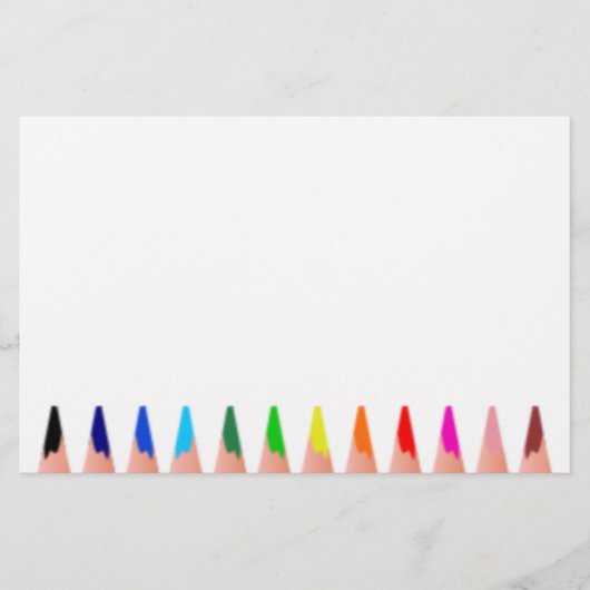 Papeterie colorée d'art de crayons (blanche) (Devant)
