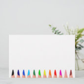 Papeterie colorée d'art de crayons (blanche) (Debout devant)