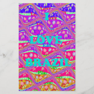 Papeterie Colorée Samba Brésil Fun I Love Brésil Couleurs
