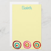 Papeterie Colorful circle rainbow watercolor (Devant / Derrière)