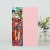 Papeterie COLUMBINE, rose rouge bleu vert (Debout devant)