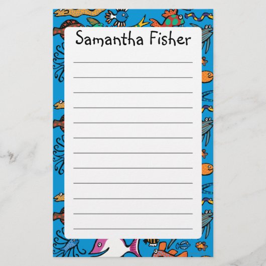 Papeterie Combien de poissons différents pouvez-vous voir ? (Devant)