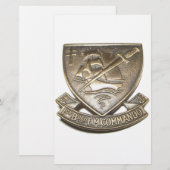 Papeterie Commando Kieffer - Insigne 1er BFMC (Devant / Derrière)