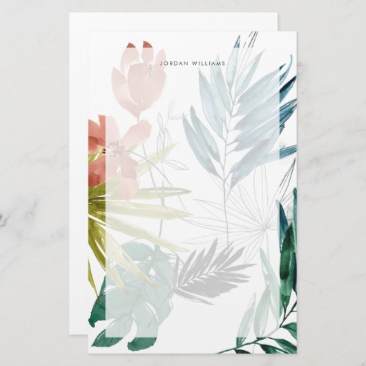 Papeterie Composition tropicale (Devant / Derrière)