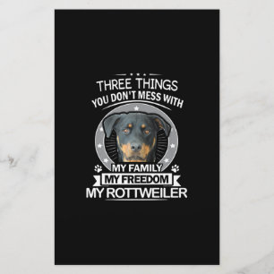 Papeterie Comté de Rottweiler Three Things You Dont Mess