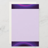 Papeterie Conception abstraite circulaire rose et violet (Devant / Derrière)