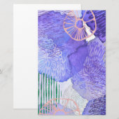 Papeterie Conception abstraite violette (Devant / Derrière)