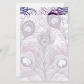 Papeterie Conception assez pourpre élégante de plumes de (Devant / Derrière)
