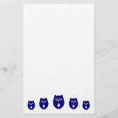Papeterie Conception Blue Hibou (Devant)