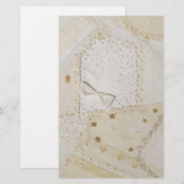 Papeterie Conception Crème Et Patchwork Blanc Stationnaire (Devant / Derrière)