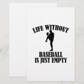 Papeterie conception de base-ball (Devant / Derrière)