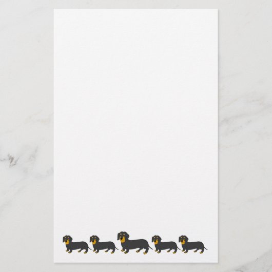Papeterie Conception de chien Dachshund (Devant)