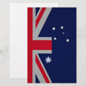 Papeterie Conception de drapeau australien Style Carbone Chr (Devant / Derrière)