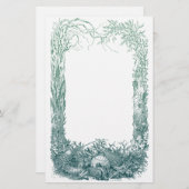 Papeterie Conception de frontière de plantes et de coquilles (Devant / Derrière)