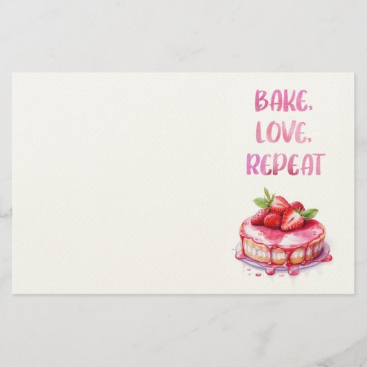 Papeterie Conception de gâteau sucré (Devant)