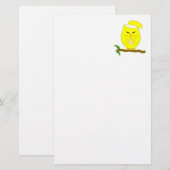 Papeterie Conception de Hibou de Nuit Jaune (Devant / Derrière)