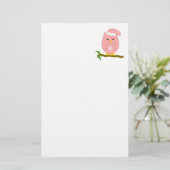 Papeterie Conception de hibou de nuit rose (Debout devant)