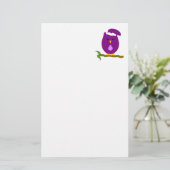 Papeterie Conception de hibou de nuit violet (Debout devant)