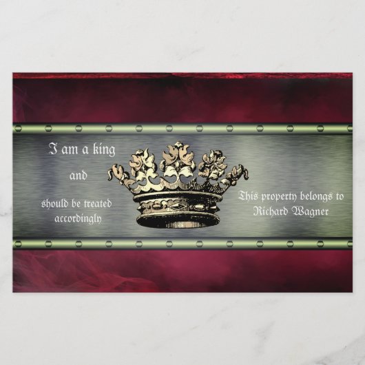 Papeterie Conception de la Couronne royale pour le contrôle  (Devant)