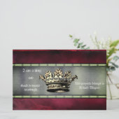 Papeterie Conception de la Couronne royale pour le contrôle  (Debout devant)
