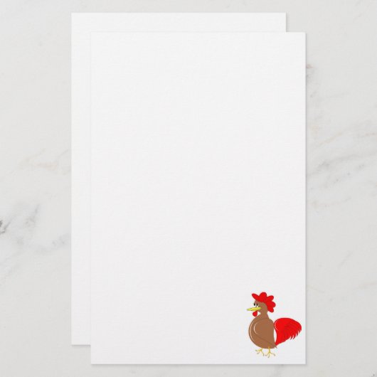 Papeterie Conception de poulet (Devant / Derrière)