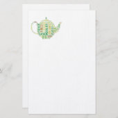 Papeterie Conception du texte de la théière (Devant / Derrière)