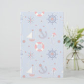 Papeterie Conception nautique de patchwork (Debout devant)