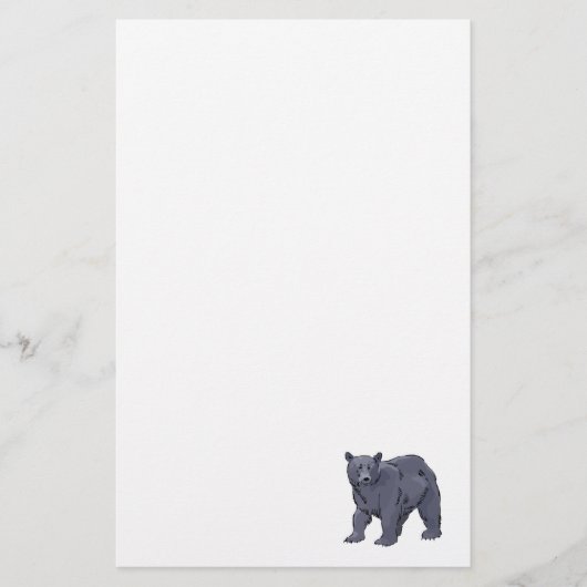 Papeterie conception réaliste d'ours noir (Devant)