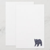 Papeterie conception réaliste d'ours noir (Devant / Derrière)