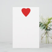 Papeterie Conception rouge et blanche de coeur d'amour (Debout devant)