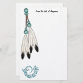 Papeterie Conception stationnaire de Natif américain (Devant / Derrière)