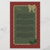 Papeterie Conception traditionnelle de Noël (Devant)