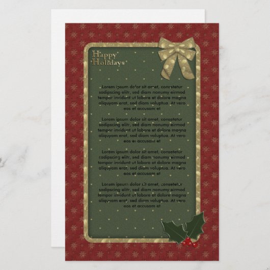 Papeterie Conception traditionnelle de Noël (Devant / Derrière)