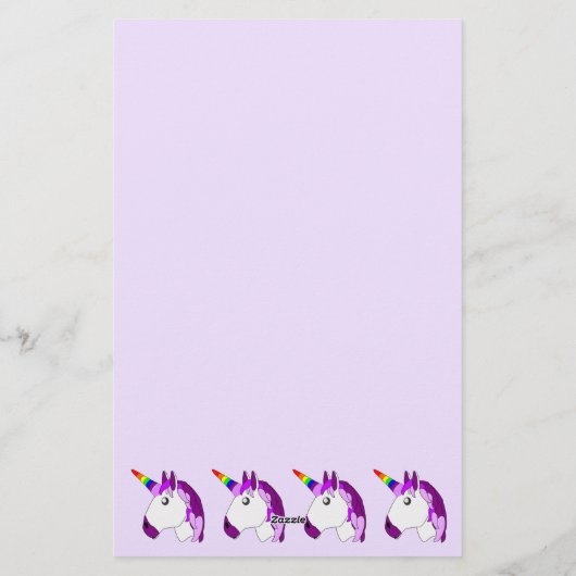 Papeterie Conception Unicorn personnalisée (Dos)